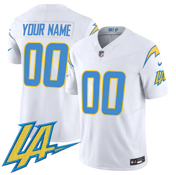 Men's Los Angeles Chargers ACTIVE PLAYER Custom White 2024 F.U.S.E. V2 Limited Stitched Football Jersey